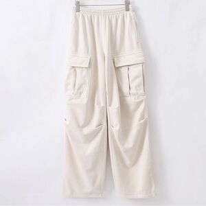 BOYFRIEND FLEECE COTTON CARGO SWEATPANTS